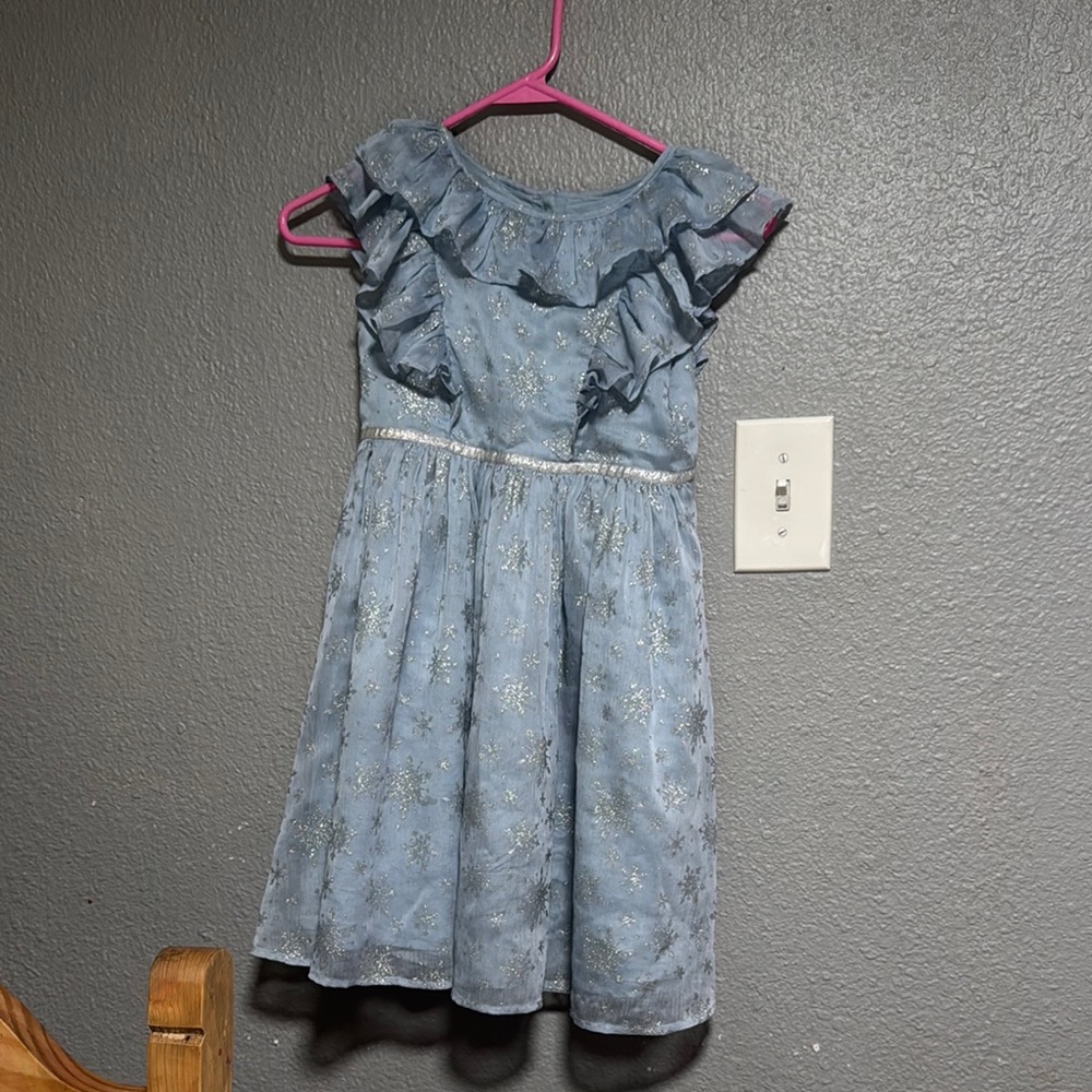 Janie and Jack Blue Ruffled Sundress for Wedding Guest